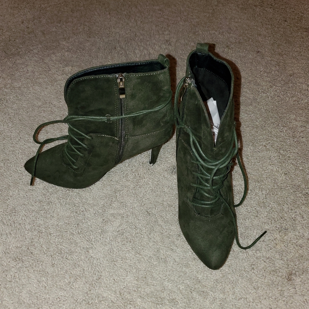 Dark green booties